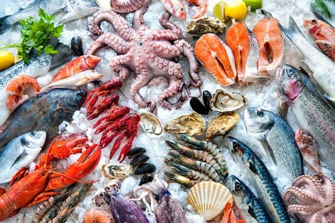 Rupa-rupa kadaharan ti laut dina diet lalaki pikeun produksi téstostéron